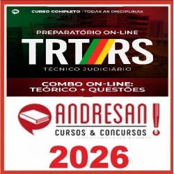 Combo TRT-RS - Técnico Judiciário - Teórico + Resolução de Questões Andresan 2026