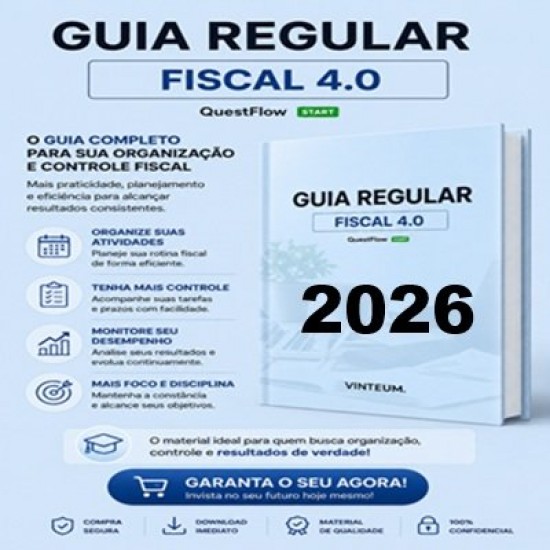 Guia Regular Fiscal 4.0 Andrety - Vinte um Concursos 2026