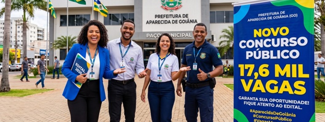 Prefeitura de Aparecida de Goiânia (GO) ofertará 17,6 mil vagas em novo concurso