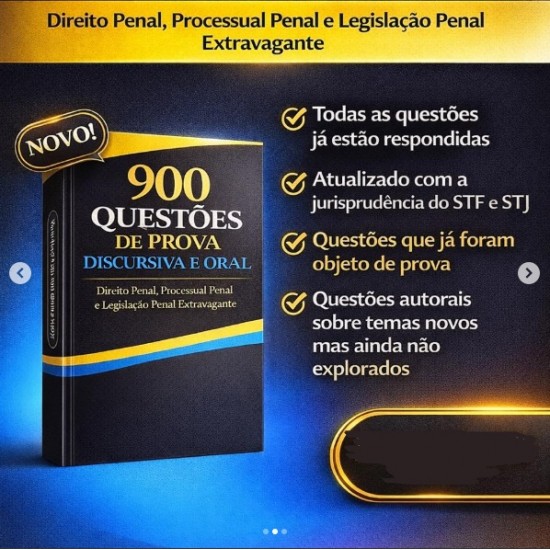 900 QUESTÕES DISCURSIVAS RESPONDIDAS - Juris Play | Jurisprudência atualizada 2026