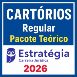 Concursos Cartórios – Pacote Teórico (Regular) – Estratégia 2026 – Rateio Tabelionato Tabelião Cartório