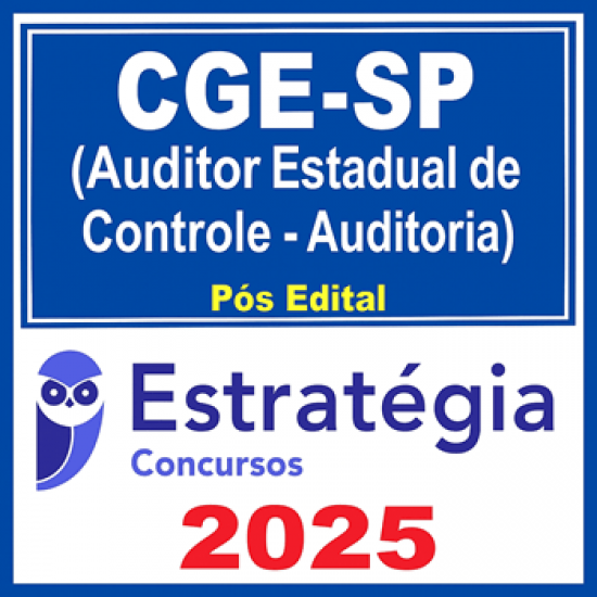 CGE-SP (Auditor Estadual de Controle - Auditoria) - 2025 (Pós-Edital) Estratégia