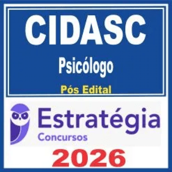 CIDASC (Psicólogo) Pós Edital – Estratégia 2026