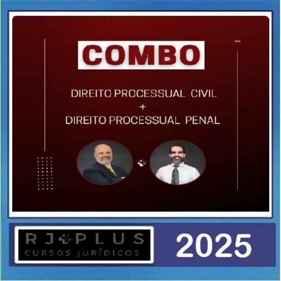 Combo: Processual Civil + Processual Penal RJ Plus 2025