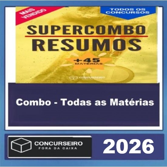 Combo - Todas as Matérias Concurseiro Fora da Caixa 2026 - Novo
