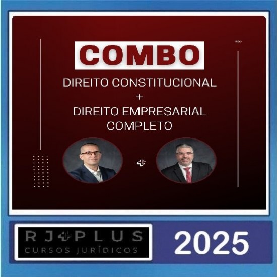 Combo de Direito Constitucional + Direito Empresarial RJ Plus 2025