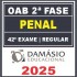 OAB 2ª Fase 42ª Exame (Penal) Damásio 2025