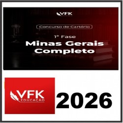 1ª Fase - Concurso de Cartório - Minas Gerais Completo VFK 2026