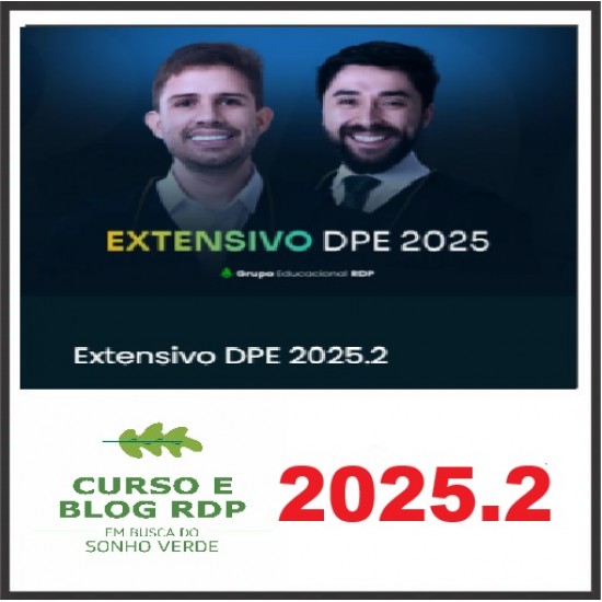 EXTENSIVO DEFENSORIA PÚBLICA 2025.2 RUMO A DEFENSORIA RDP