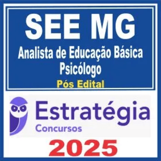 SEE MG (Analista de Educação Básica – Psicólogo) Pós Edital – Estratégia 2025