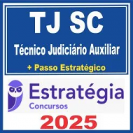 TJ SC (Técnico Judiciário Auxiliar + Passo) Estratégia 2025