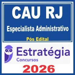 CAU RJ (Assistente Administrativo) Pós Edital – Estratégia 2026